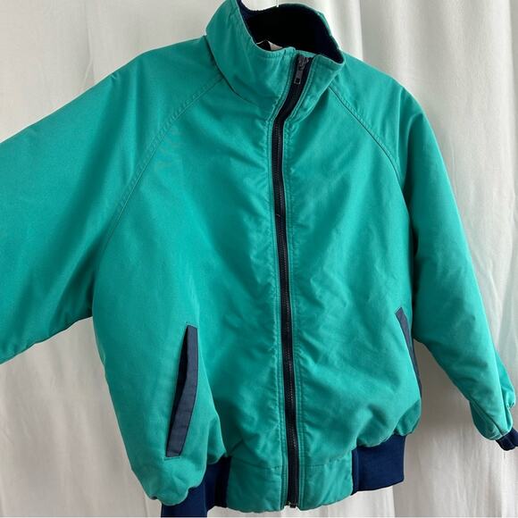 Vintage Blair Polarfleece Zip up Jacket in Turquoise Womens Size Medium - Picture 2 of 8
